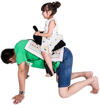 The Geeky Days Parent Saddle مع حزام إغلاق سهل، ألعاب لعبة حصان سرج الأب مع مقعد مبطن ومقبض للإمساك للعب الآمن ركوب المهر أو الأطفال الصغار لعبة عائلية سعيدة ومضحكة