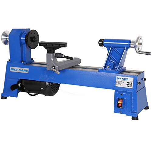 BILT HARD 10 in. X 18 in. Wood Lathe, 7.5-Amp 1/2 HP Variable Speed Mini Benchtop Wood Lathe