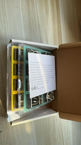 Knobelspiele Capalta Blume 16 Stück Metall Knobelei 3D Brainteaser Puzzle Metallpuzzle Geschenke für Kinder Teenager & Erwachsene