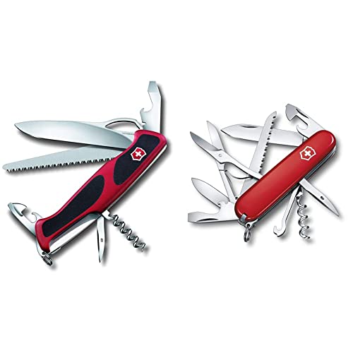 Victorinox Taschenmesser Ranger 79 M Grip, 130 mm, rot/schwarz &, Taschenmesser, Huntsman, 91 mm, rot
