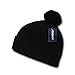 DECKY Pom Pom Acrylic Beanie, Black