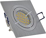 Contenido del envío: 1 x Aluminio Foco empotrable Plaza; 1 x plana 5 W LED blanco cálido