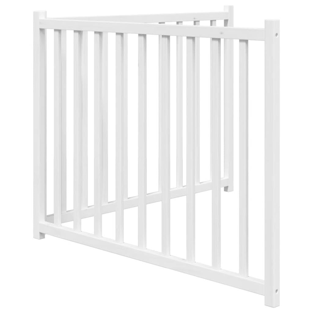 2-TLG. faltbares Hundetor aus massivem Tannenholz, Weiß, 160 cm, ohne Bohren montierbar, platzsparend zusammenfaltbar für Wohnzimmer, Küche und Treppe