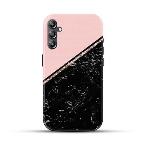 Image of COLORflow Back Cover Compatible with Samsung Galaxy A14 5G / 4G | Beautiful Black Pink Marble | Designer Printed Glossy Armoured Bumper Back Cover Compatible with Samsung Galaxy A14 5G / 4G
