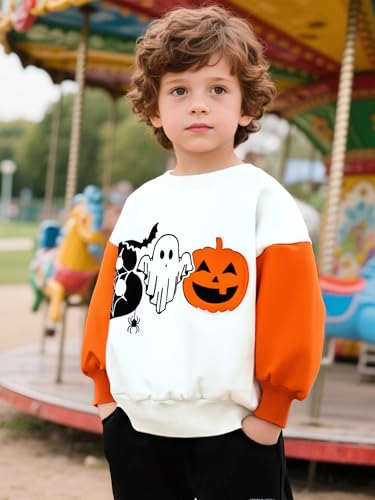 Size 2-6 Years Toddler Boys Clothes Halloween Long Sleeve Sweatshirt Tops Kids Halloween Clothing3
