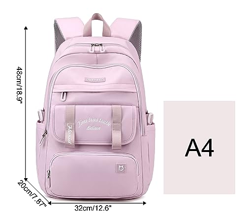 JiaYou Teens Girls High Middle School Bookbag Women Casual Daypack Laptop Backpack fit for school work travel sport(B Purple,27 Liters)2