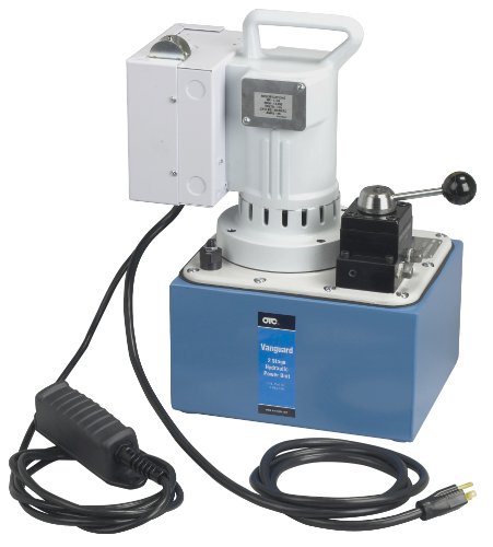 Image of OTC 4064 Vanguard Two-Stage Hydraulic Pump with 3-Position / 4-Way Manual Valve, 1-1 /8 HP, 115 Volt, 60Hz, Single Phase Motor, and 6 ft. Remote Control Cord; 10,000 PSI Max Pressure