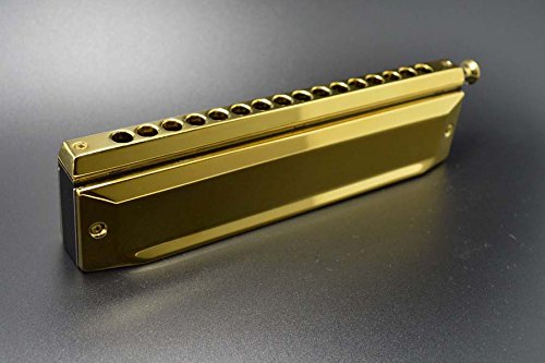Swan, 16 Holes 64 Sounds, Chromatic Harmonica, Key Of C, Golden-Plated, Laser Etching, W1664H1 #TOP3