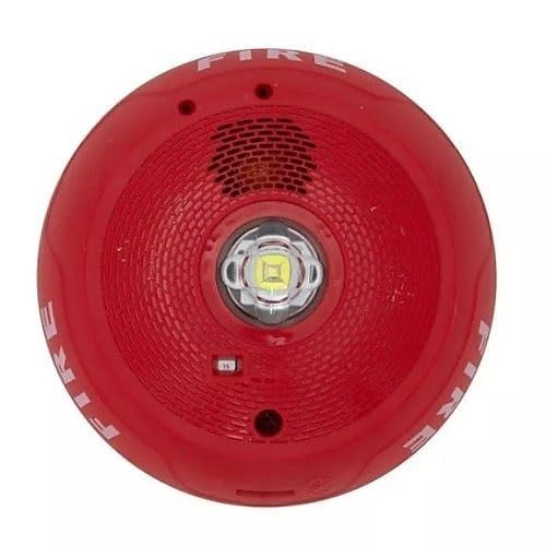 System Sensor PC2RLED L-Series 2-Wire Ceiling Mount Horn Strobe with LED, Red (Replaces PC2RL)