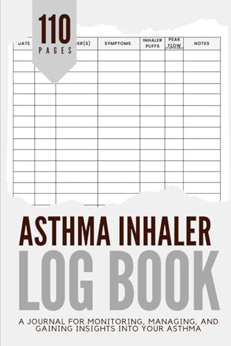 Asthma Inhaler Log Book: A Journal for Monitoring, Managing, and Gaining Insights into Your Asthma