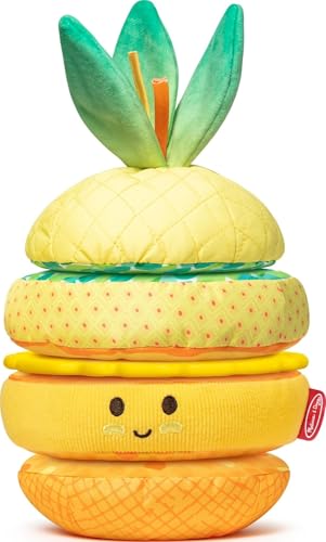 Image of Melissa & Doug Multi-Sensory Pineapple Soft Stacker Infant Toy - Stacking Toys For Babies, Pineapple Stacking Toy For Infants