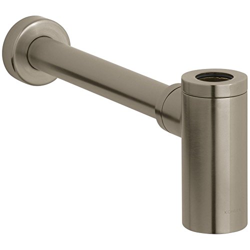 Kohler K-9033-BV 1-1/4 Inch Contemporary Round Bottle P-Trap Brushed Bronze