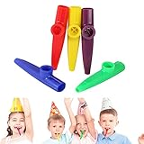 Kazoos de plástico de colores para niños y adultos, instrumentos musicales duraderos para recuerdos de fiesta, actividades de grupo y acompañamiento instrumental, juguete divertido para los amantes de