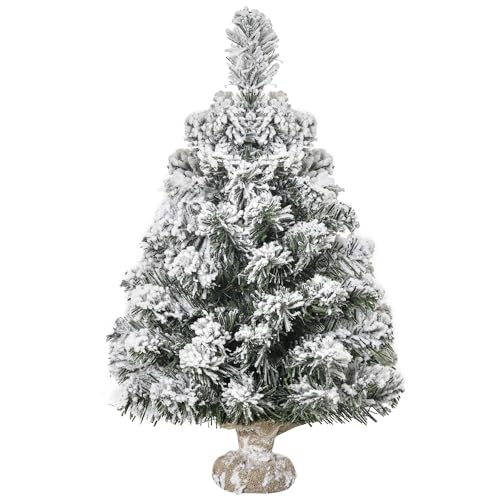 HOMCOM Mini Künstlicher Weihnachtsbaum 60 cm Tannenbaum künstlich...