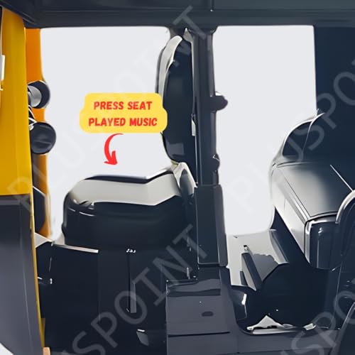 Image of PLUSPOINT Auto Rickshaw Toy,with Pull Back Action City Traffic Vehicles Public Transport Toy with Light and Sound for Aged 3 4 5 6 Boys and Girls,Kids Party Favors Gifts (Auto Rickshaw) (Black)