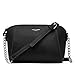 David jones - Damska Torba na Ramię Mała - Torby Kobiet Skórzana PU - Crossbody Messenger Bag - Torebka łańcuszek - Kopertówki Torba Wieczorowa Clutch - Modna Elegancka - Czarny
