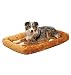 42L-Inch Cinnamon Dog Bed or Cat Bew w/ Comfortable Bolster | Ideal for Large Dog Breeds & Fits a 42-Inch Dog Crate | Easy Maintenance Machine Wash & Dry | 1-Year Warranty