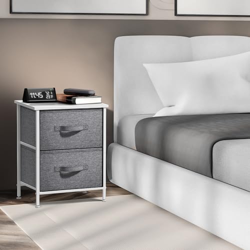 Sorbus Nightstand for Bedroom (2 Drawer, White) - image 2
