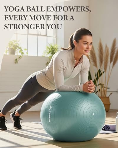 Image of Trideer Exercise Ball Yoga Ball,Office Seating & Balance Ball Chair, Stability Ball for Pilates, Physical Therapy,Core Training & Balance Improvement & Stretching