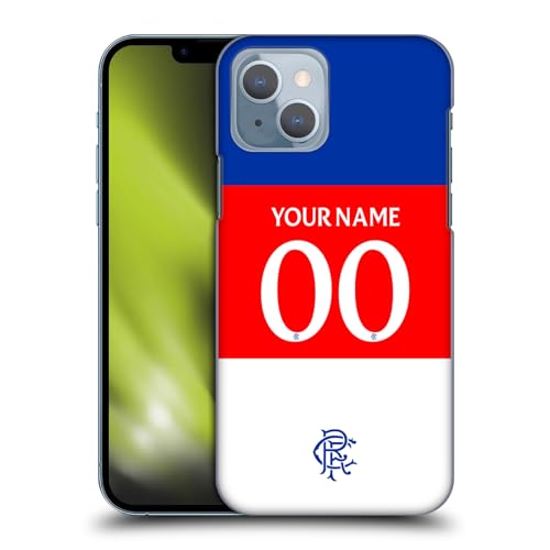 Licenza Ufficiale Personalizzata Personale Rangers FC Away Kit Custodia Cover Dura per Parte Posteriore Compatibile con Apple iPhone 14