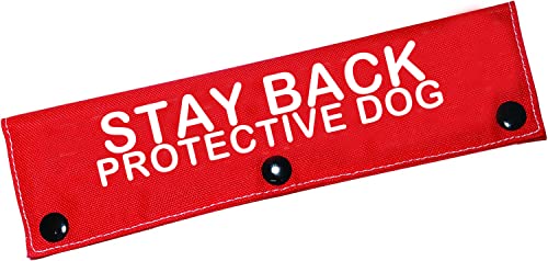 Protective Dog Leash Sleeve - Stay Back Protective Dog Leash Wrap - Alert Hanging ID Patch Tag Pet...