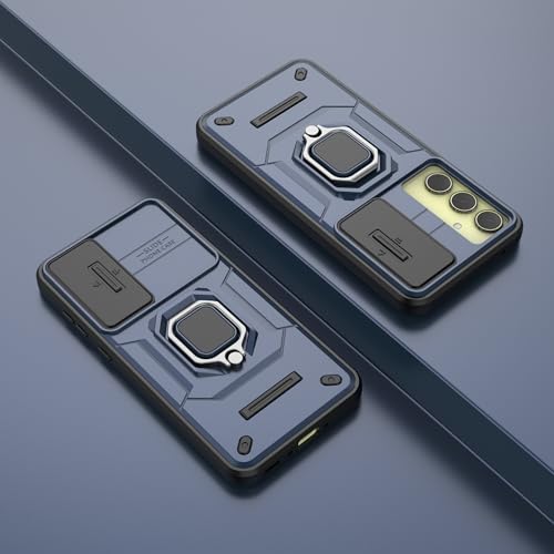 Image of Thermoplastic Polyurethane Camshield Pro Case With Slide Camera Protection And Ring Stand Bumper Back Case Cover For Samsung Galaxy A35 5G (Blue)