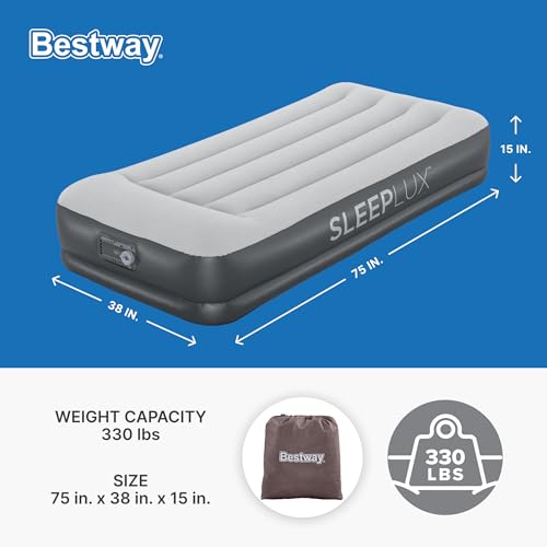 Save 28% on SLEEPLUX Twin Air Mattress with Built-in Pump & USB Charger