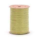Berwick Offray Matte Sage Green Raffia Ribbon, 1/4'' Wide, 100 Yards