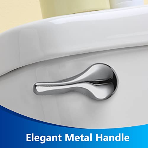 Toilet Handle Replacement Kit - Front Mount Copper Toilet Tank Flush Trip Lever Brass Flusher Arm All Metal Toilet Repair Part W/Zinc Alloy Handle Stainless Steel Flapper Chain For Kohler, Toto #TOP1