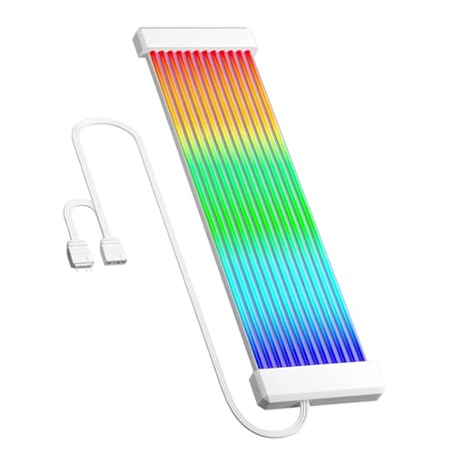 Tira LED RGB | Cable RGB Neón de 24 Pines con 108 Cuentas | Luz Flexible para Placa Base y Gabinete de PC - para Tarjeta Gráfica GPU Monitor Escritorio Sala de Juegos Oficina Aficionados Streamers