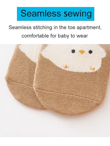 Baby Non-Skid Sock Non Slip Toddler Sock with Grips Anti-Slip Crew Sock for Infant Toddler Boy Girl 6 Pairs4