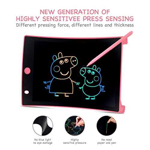 Orsen LCD Writing Tablet, Toys for 3-6 Year Old Girls, 8.5-inch Doodle Board Drawing Tablet, Girls Gifts Toys for 3 4 5 6 7 Year Old Girls Boys(Pink) - Thumbnail 3