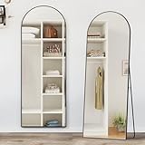 NEUWEABY Arched Full Length Mirror 162x53cm Arch Floor Mirror with Stand Large Wall Black Full Body Standing Hanging or Leaning Against Wall for Bedroom Entry, Living Room - Image 9