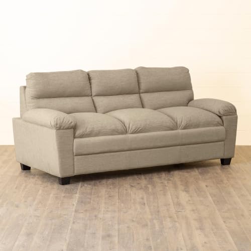 Image of Home Centre Helios Scott NXT Beige Pinewood 3 Seater Sofa - 189cm