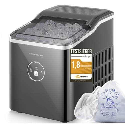 Produktfoto von Eiswürfelmaschine Testsieger 2024, 14 kg 24 Stunden, 9 Eiswürfel in 6-8 Minuten, Gerauscharmer Betrieb, 120W Ice Maker…