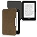Produktbild kalibri Hülle kompatibel mit Amazon Kindle Paperwhite - Leder eBook eReader Schutzhülle Cover Case (für Modelle bis 2017) - Kompass Vintage Braun