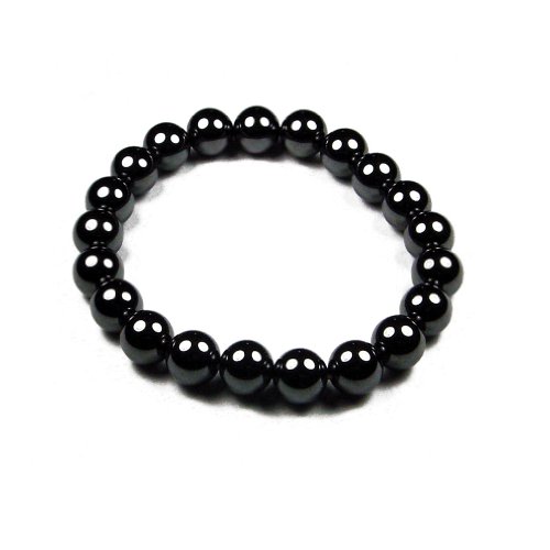 Accents Kingdom Bracelet Rond De Perle D'hématite Magnétique, 21.59 cm