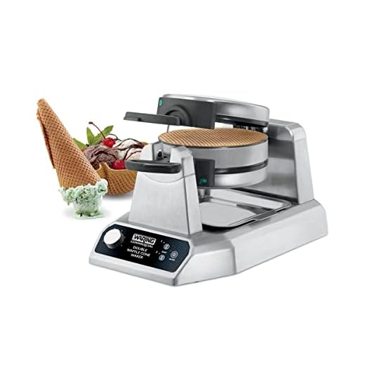 Waring Commercial Double Waffle Cone Maker, Silver