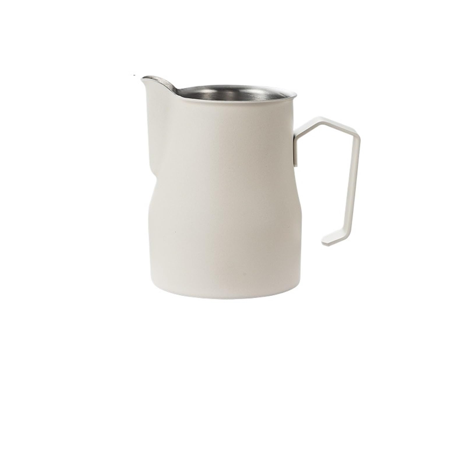 Jarra De Espuma De Leche De Acero Inoxidable For Latte Art Y Espresso(Rice White-350ML)