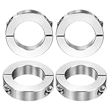 QUARKZMAN 4 Stück Geteilte Stellringe, 1-1/4 Bohrung 2-1/16 AD 1/2 Dicke Klemmringe 303 Edelstahl Tiefenanschlagringe Gewindestiftscheiben Wellenkragen