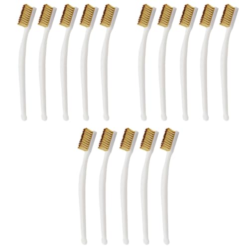 Cabilock 3sets 5pcs Copper Wire Brush for Cleaning Rust Paint and Welding Slag Lightweight Space Saving Brushes for Unfinished Parts 5pcs*3