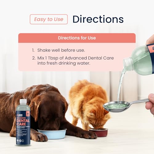 Image of Vets Preferred Dog Breath Freshener & Water Additive for Dental Care - Fights Bad Breath, Removes Tartar & Plaque - Dog Mouthwash for Healthy Teeth & Gums, Gingivitis Support - Mint Flavor (Pack of 3)
