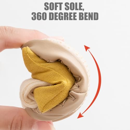 Infant Walking Shoes not Slip Designs Bowknot Toddler Walking Shoes Breathable Baby Footwear Soft Shoes for Safe Walk Khaki3