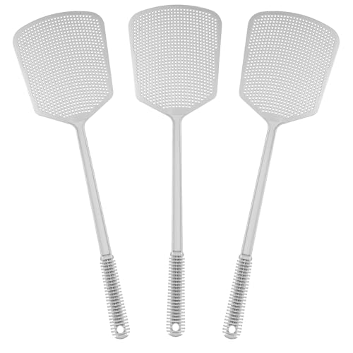 Fly Swatters 3PCS Plastic Manual Fly Swatters with Strong Handle Fly Swat Pest Control for Insect Bug Mosquito Wasp Indoor Outdoor