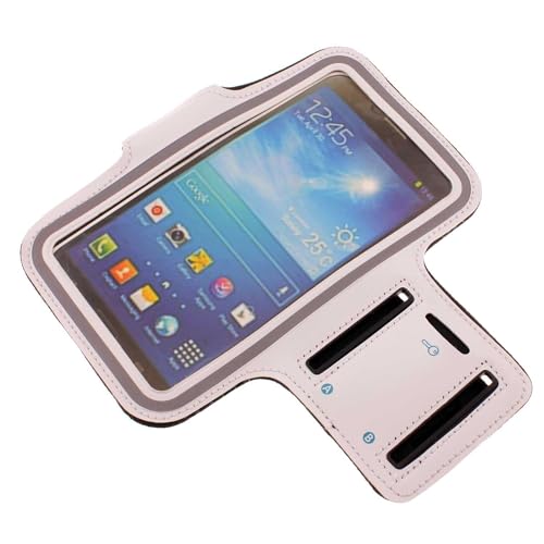 Running Armband Sports White Compatible with Samsung Galaxy A05/A04e/A03s, Gym Workout Case Cover Band