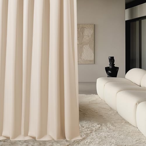 ROOM99 Vorhang mit Kräuselband Aura 140 x 240 cm Breite x Höhe Schiebegardinen Modern Curtain...