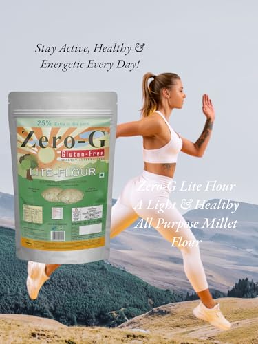 Image of ZERO - G Gluten Free Lite Flour (1.25 Kg x 4 packs) - Sorghum (Jowar) Atta For Rotis|All Purpose Gluten-free flour|High Dietary Fiber|No Preservatives|Good Kneading,Rolling & Puffing Properties