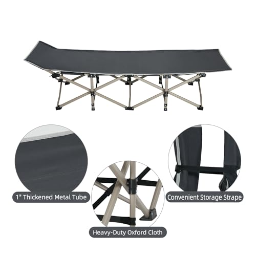 Chaise de camping pliable à double couche de tissu Oxford ultra résistant