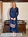 ZESICA Fall Long Sleeve Comfortable Loose Maxi Dresses for Women 2026 Elegant Classy Winter Wedding Guest Dress,Navy,Medium