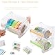 2 Stück Waschi Klebeband Abroller mit 2 Rollen Washi tape, Klebebandspender Haterung, Organizer,Heimwerker-Klebeband,Abdeckband Schneider für Büros, Schulen und Privathaushalt beige Orange